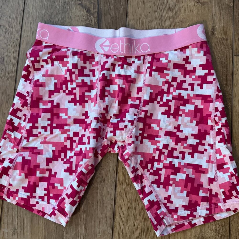 Ethika Digi Camo Staple Mens Boxer Briefs Breast Cancer Boxers L Mint Condition